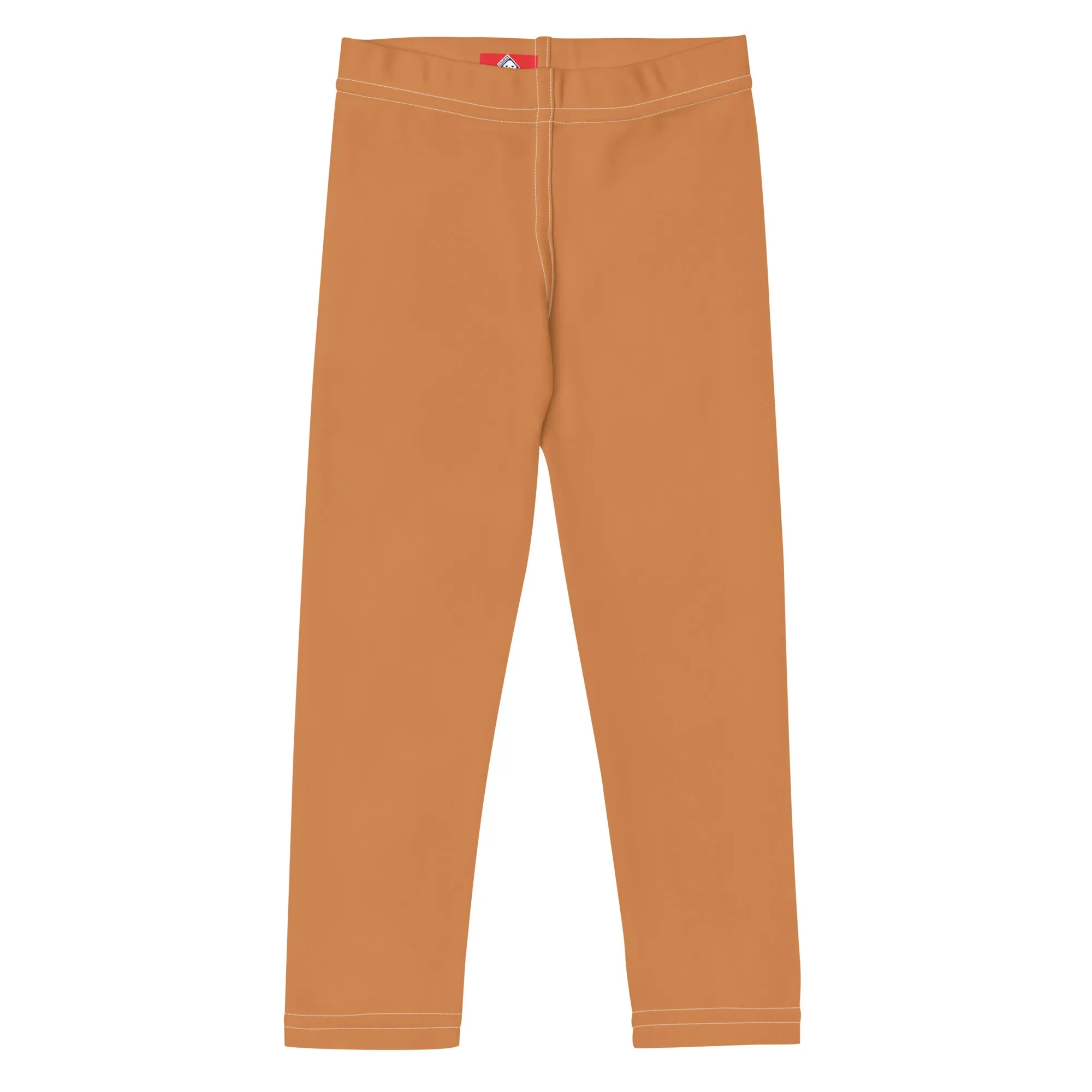 Active Adventures: Solid Color Leggings for Energetic Boys - Raw Sienna