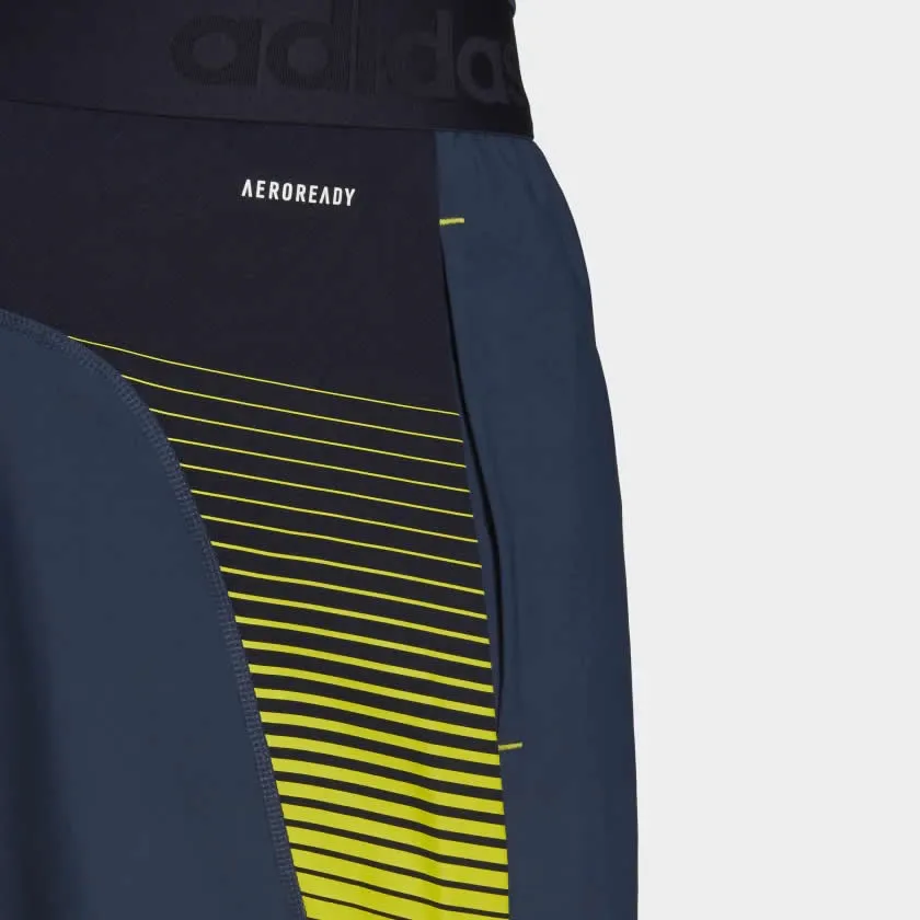 Adidas Men's Designed 2 Move Aeroready Pants Crew Navy/Acid Yellow