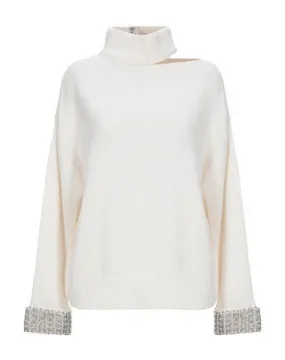 Alice + Olivia Women Turtleneck Ivory S INT