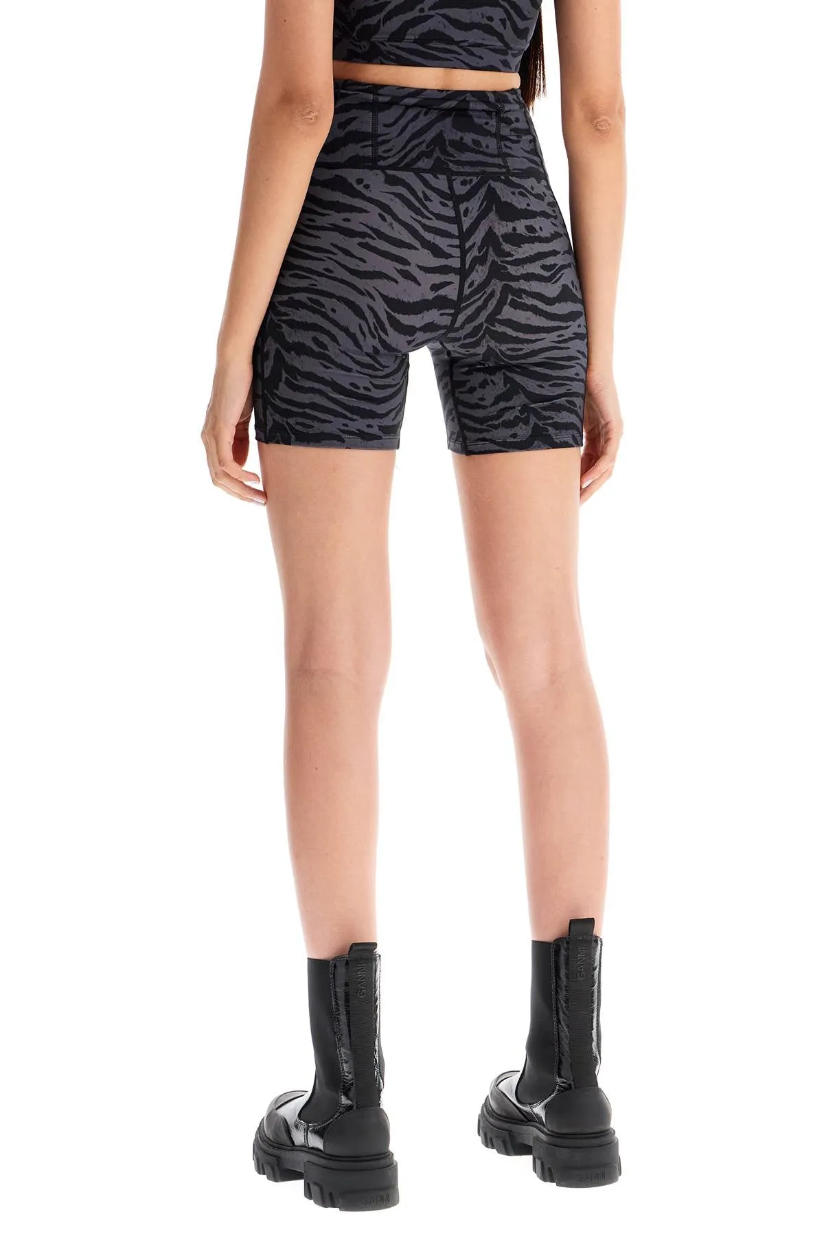 animal print sports shorts T3964 PHANTOM