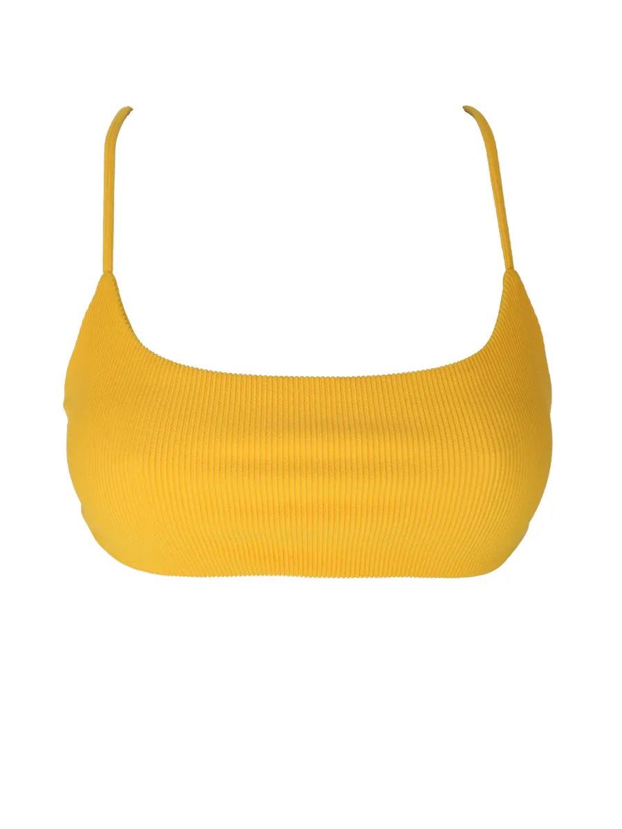 ARUN top - Ribbed Yellow