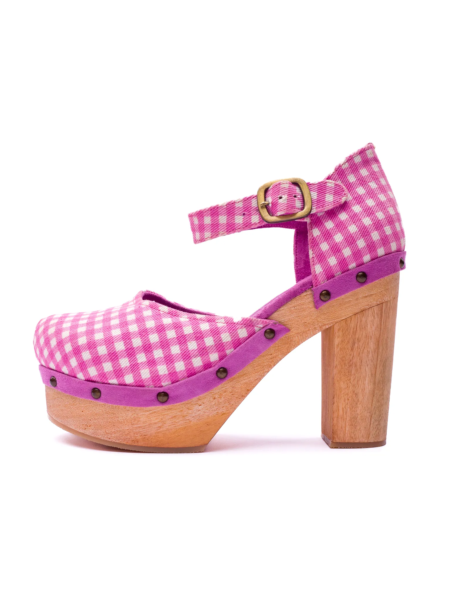 Aurora Pink Gingham - Wedge