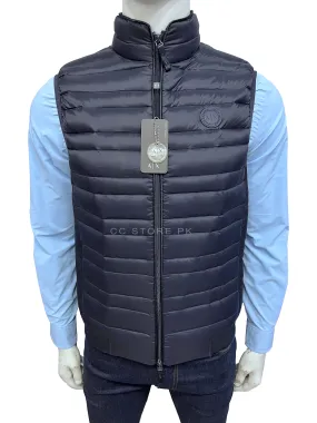 AX Packable Duck Down Sleeveless Navy Blue Puffer Jacket