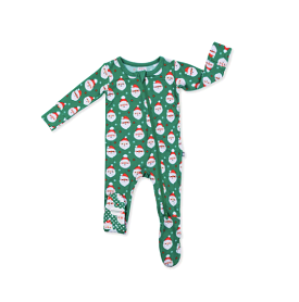 Baby Pajamas - Green Santa