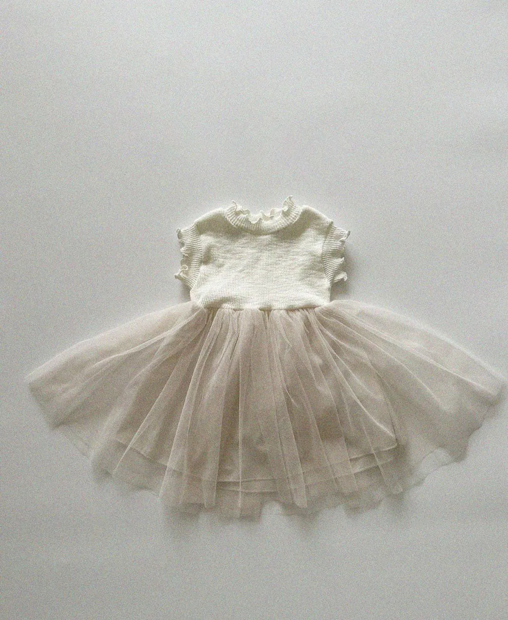 Baby/Toddler Aosta Lettuce-Edge Ribbed Top Tutu Dress (3m-5y)- 3 Colors