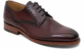 Barker Trent Derby Brogue Shoe - Burnished Burgundy Calf