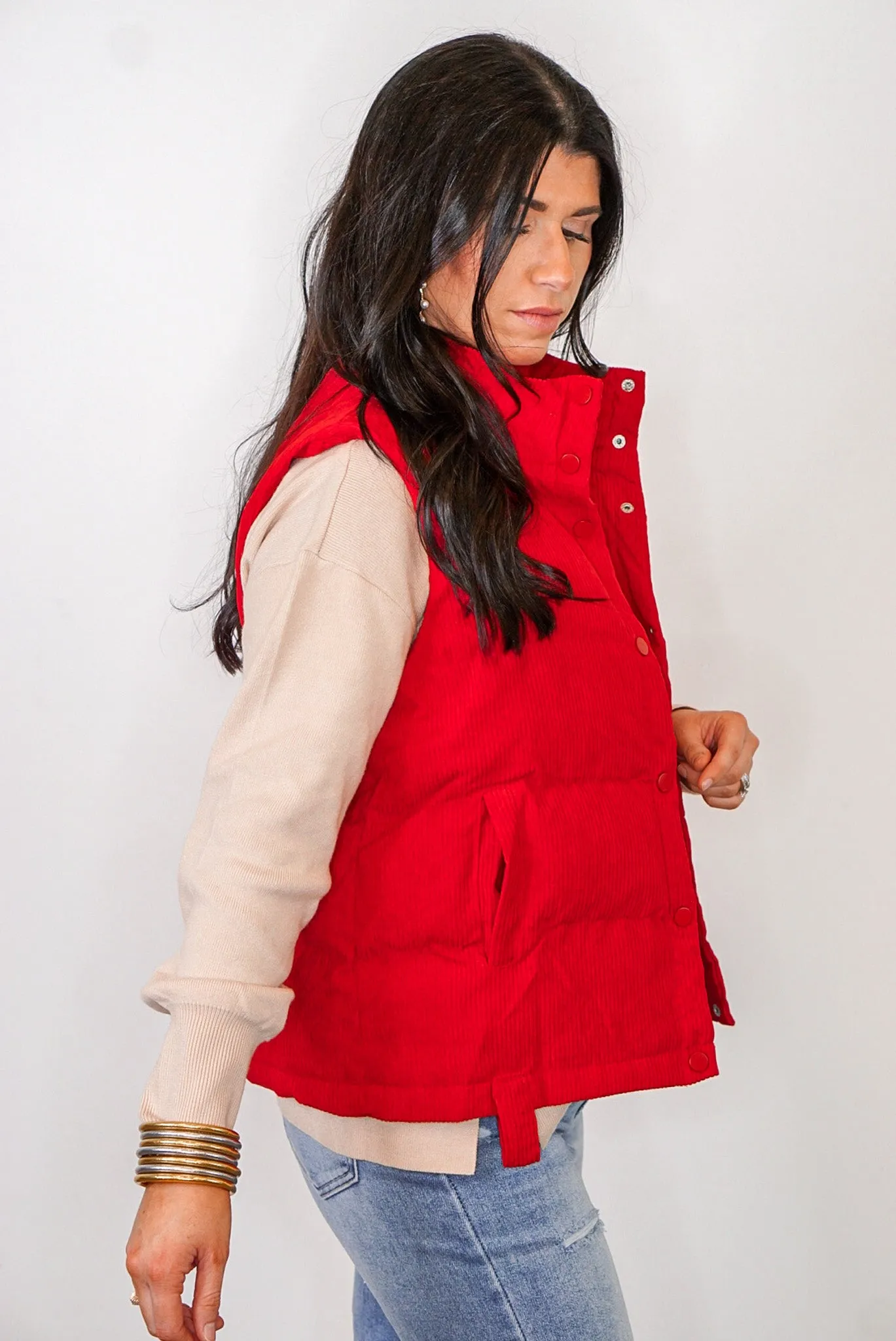 Better You Corduroy Red Vest