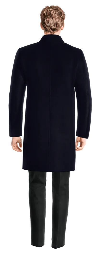 Blue Long Double breasted overcoat