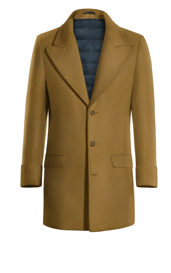 Camel Peak Lapel Overcoat