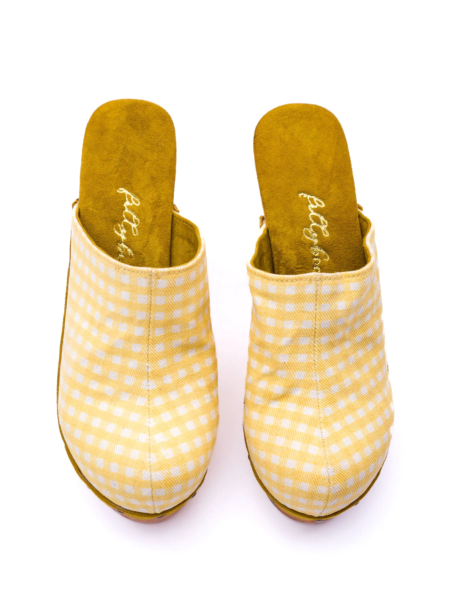 Canary Yellow Gingham - Clog