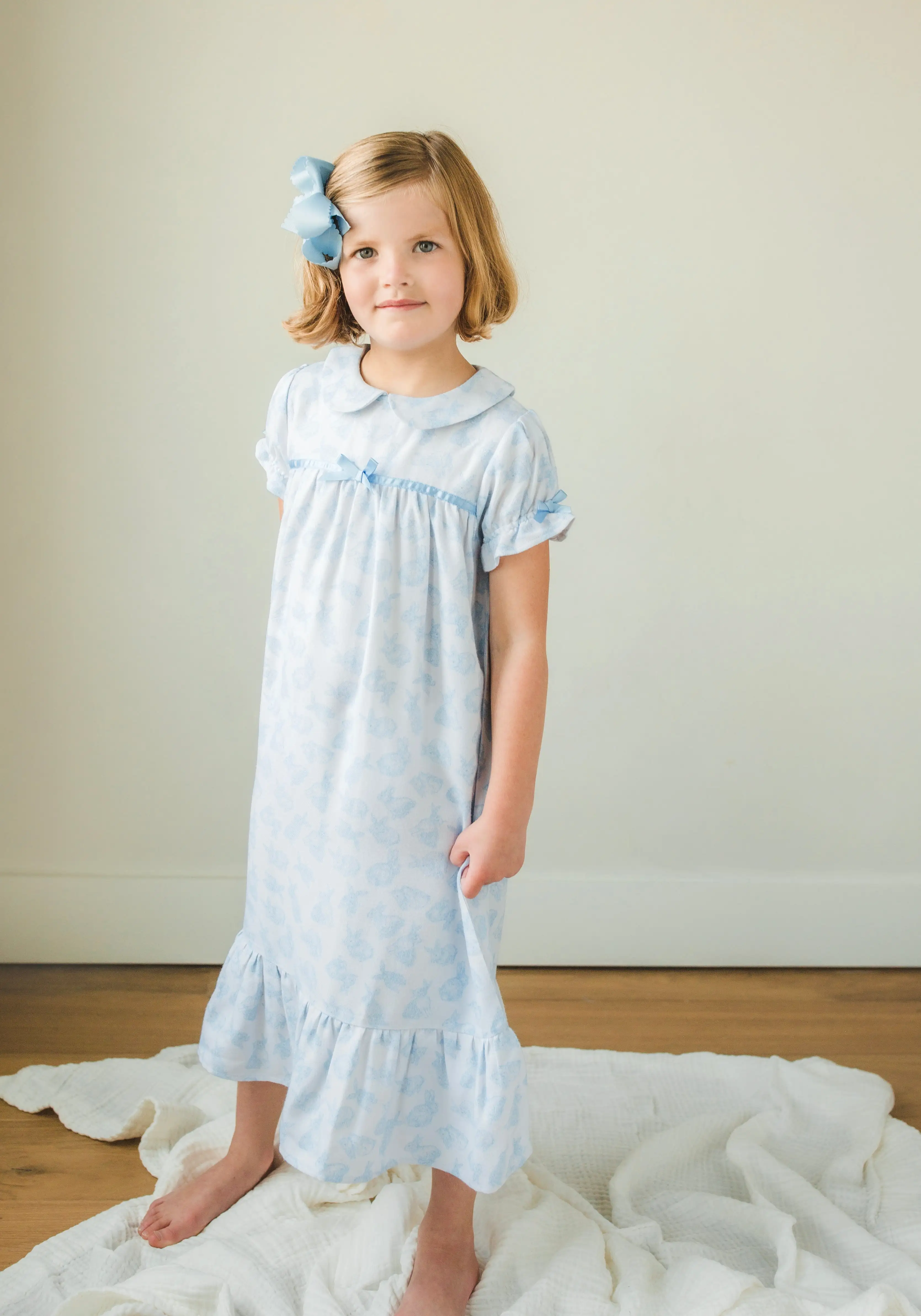 Classic Short Sleeve Nightgown - Bunnies