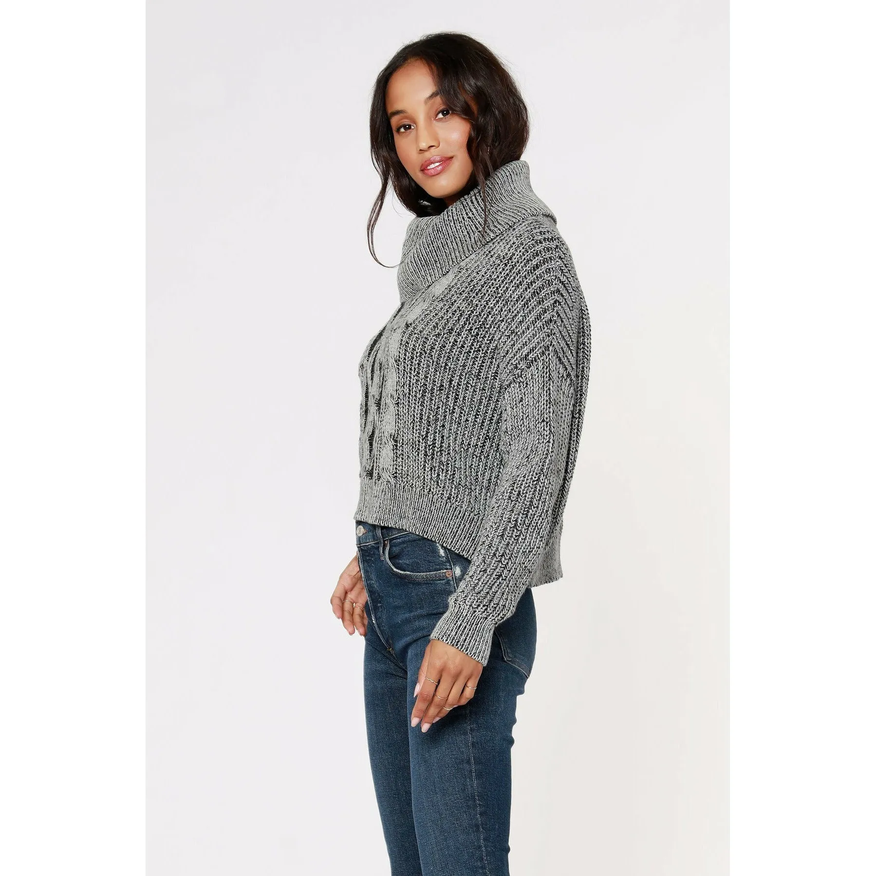 Cropped Turtleneck Sweater