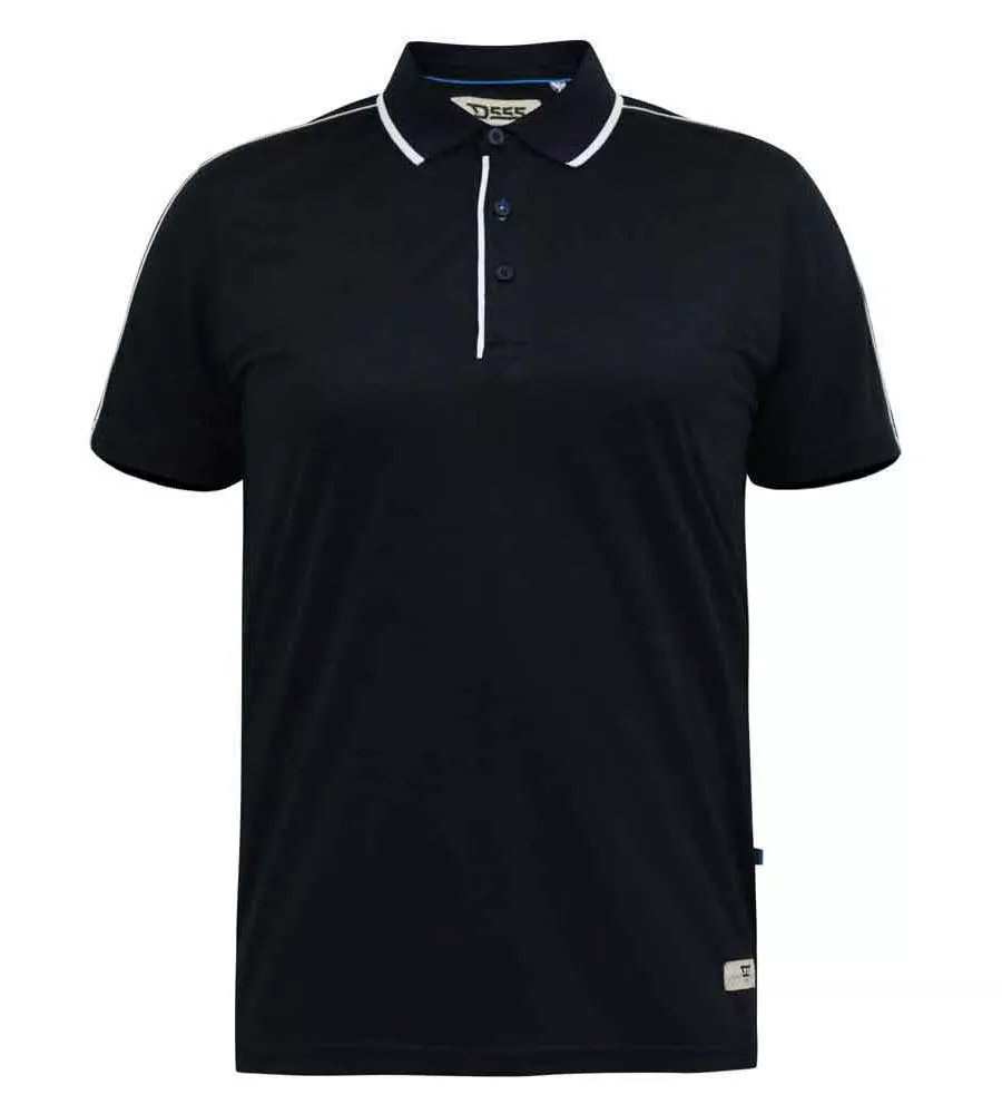 D555 Big Mens Jersey Polo Shirt With Piping Detail and Tipping On Ribbed Collar (SUSSEX)