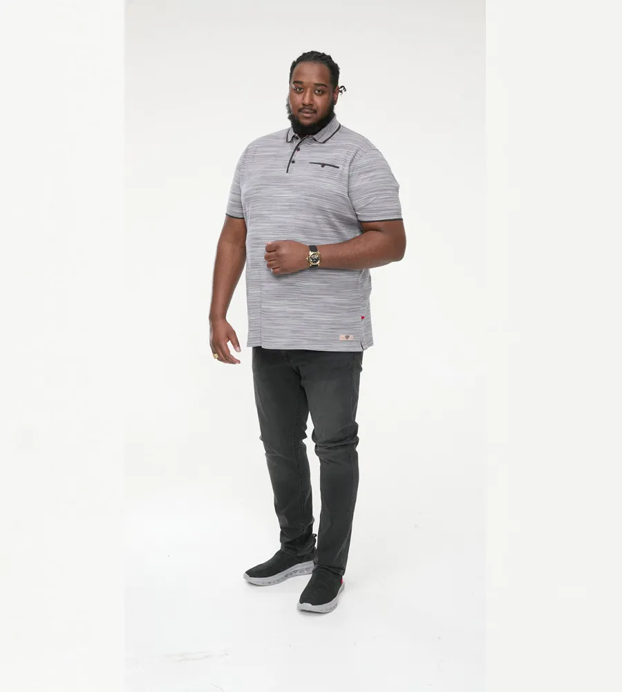 D555 Big Mens Polo Shirt With Jetted Pocket and Ribbed Cuffs, Collar (VALOUR)