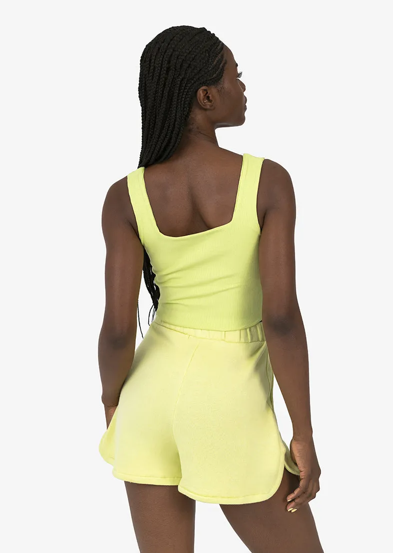 Elevate Ribbed Square Tank Citrus