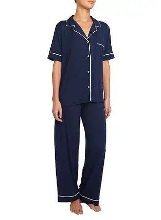 Gisele S/Slv PJ Set | Navy/Ivory