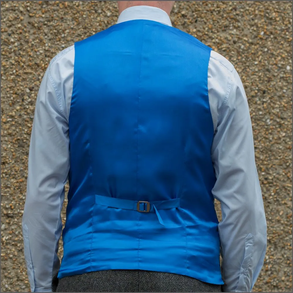 Harris Tweed Heather Blue Waistcoat>