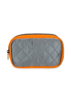 Haute Shore Charli Shadow Cosmetic Bag in Gray/Orange