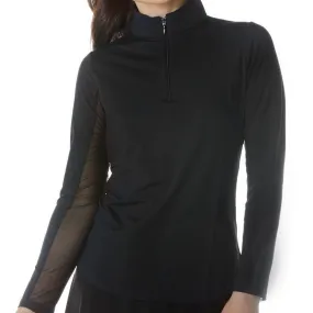 IBKUL Mock Long Sleeve Black