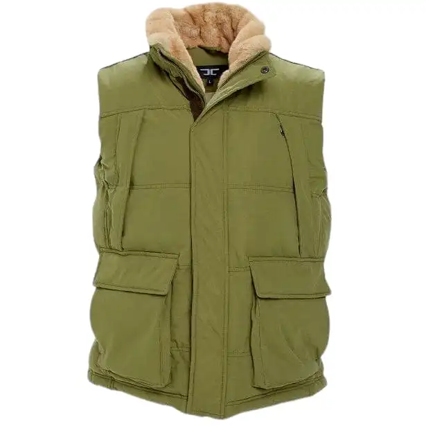 Jordan Craig Yukon Fur Lined Puffer Vest (Army Green) 9374V