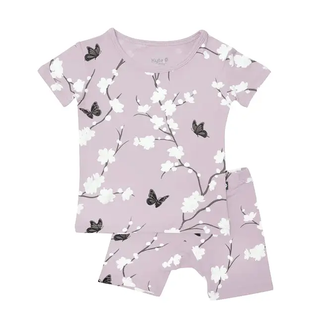 Kyte Baby Short Sleeve Toddler Pajama Set in Cherry Blossom