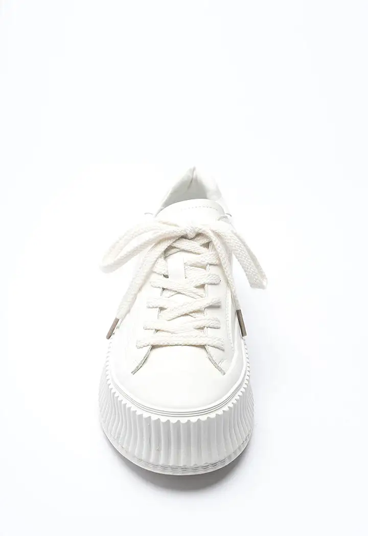 Lace Up Ribbed Rubber Shoes