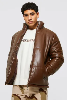 Leather Look Puffer