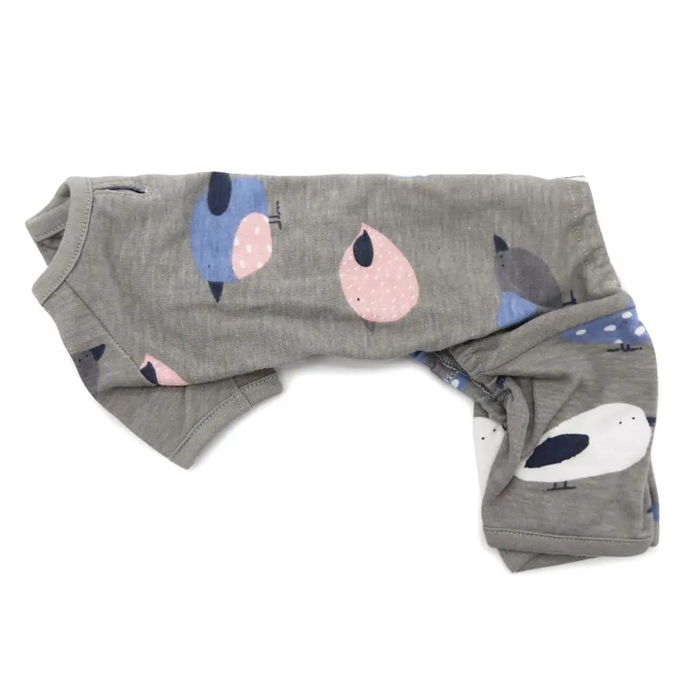 Little Birdy Dog Pajamas - Gray