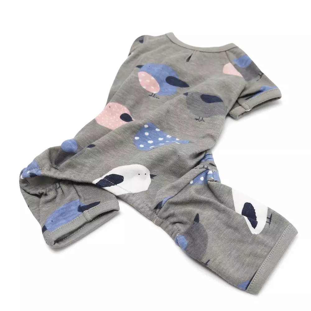 Little Birdy Dog Pajamas - Gray