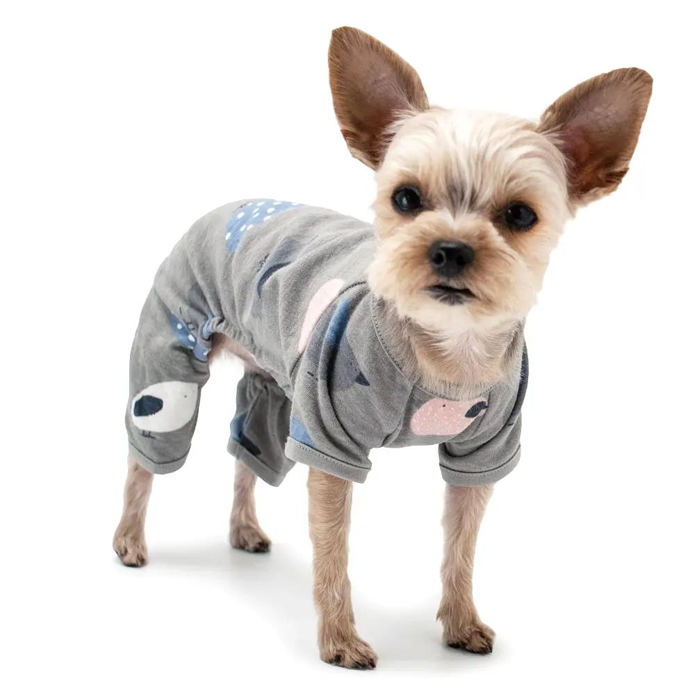 Little Birdy Dog Pajamas - Gray