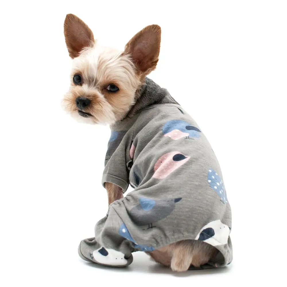 Little Birdy Dog Pajamas - Gray