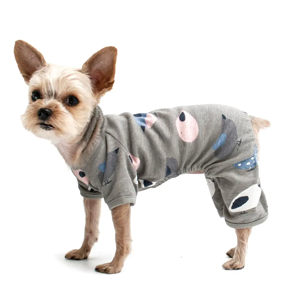 Little Birdy Dog Pajamas - Gray