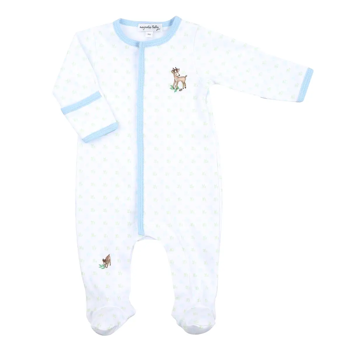 Magnolia Baby - Embroidered Footie - Baby Buck