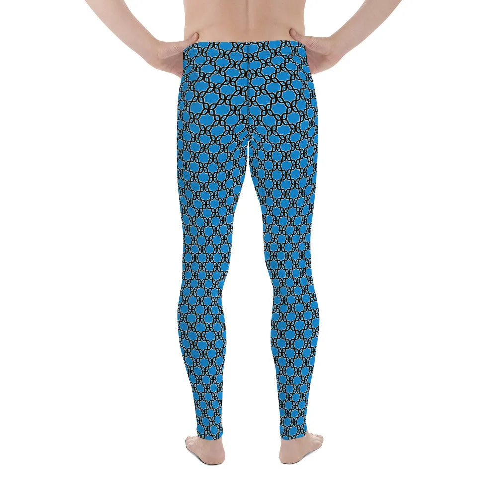 Men's Leggings Aqua Chain