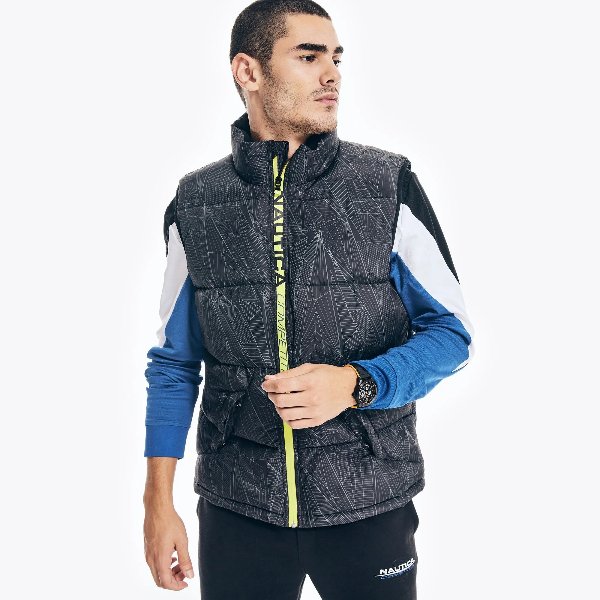 Nautica Men's Competition Sustainably Crafted Tempasphere Vest True Black