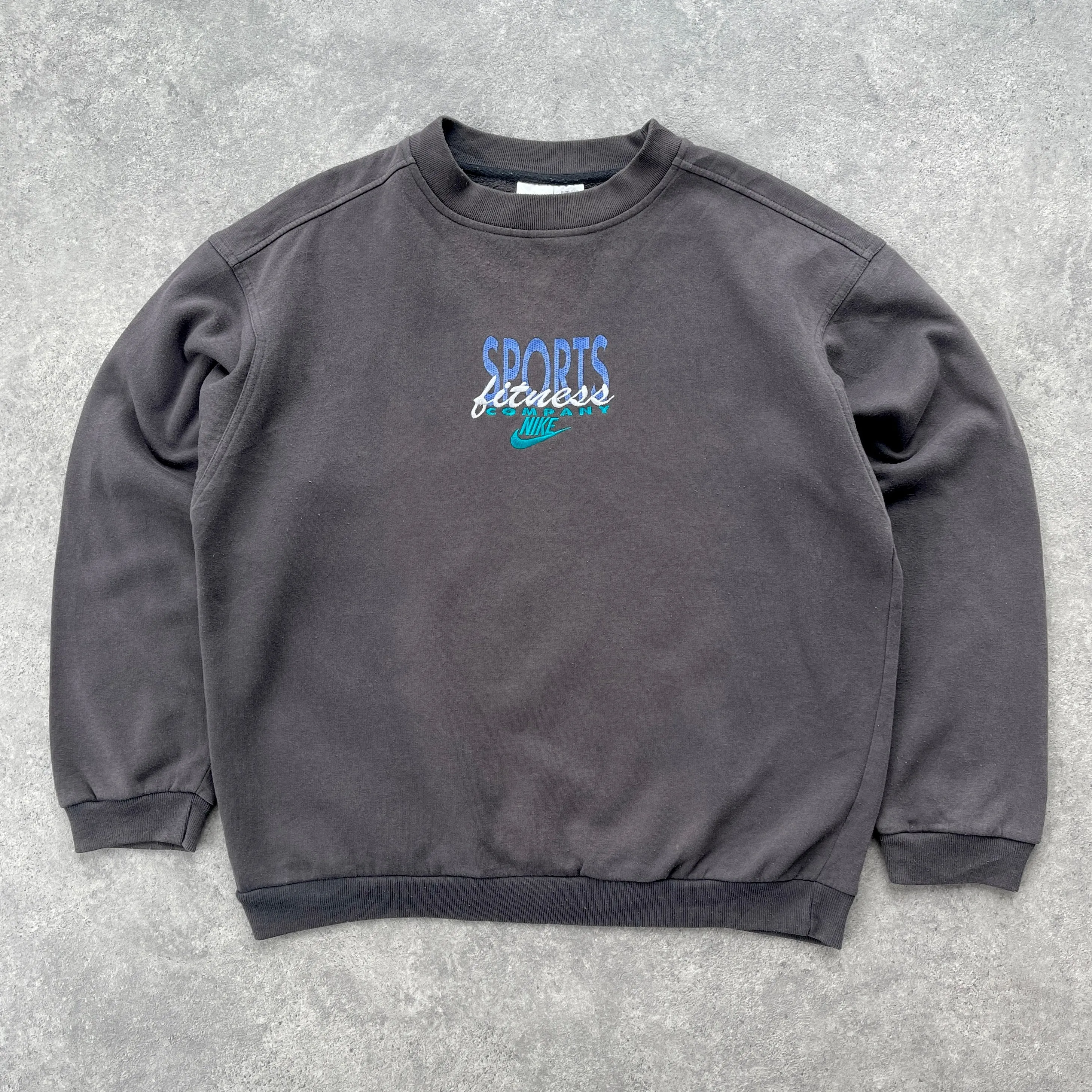 Nike RARE 1990s ‘sports and fitness’ heavyweight embroidered sweatshirt (L)