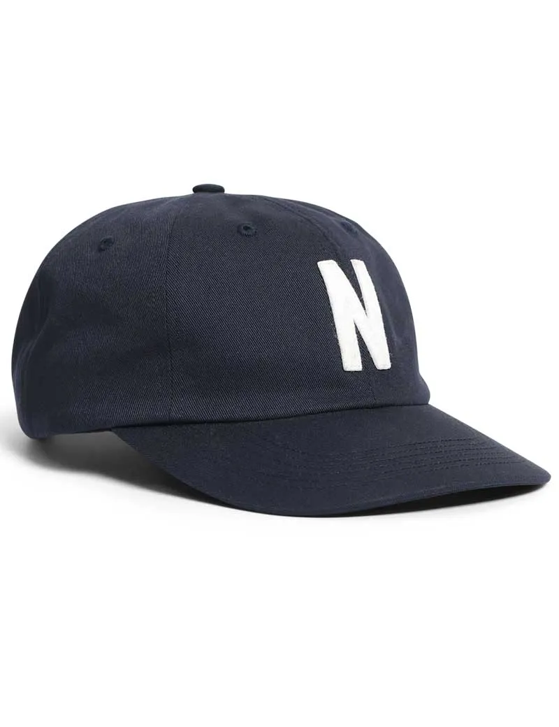 Norse Projects Felt N Twill Sports Cap Dark Navy