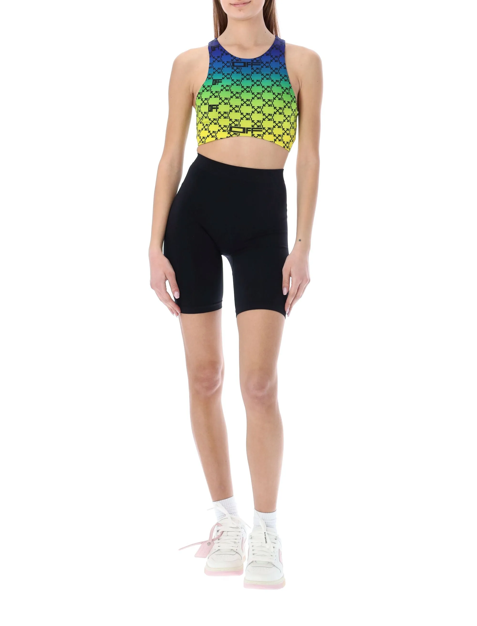 Off-White Monogram Cropped Sports Bra