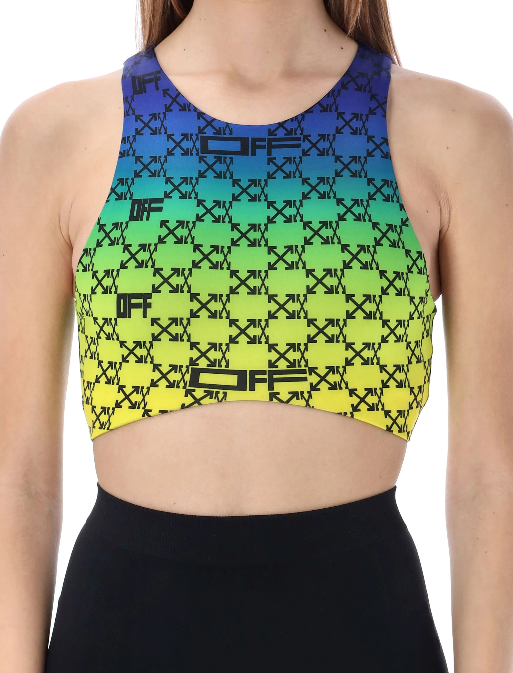 Off-White Monogram Cropped Sports Bra