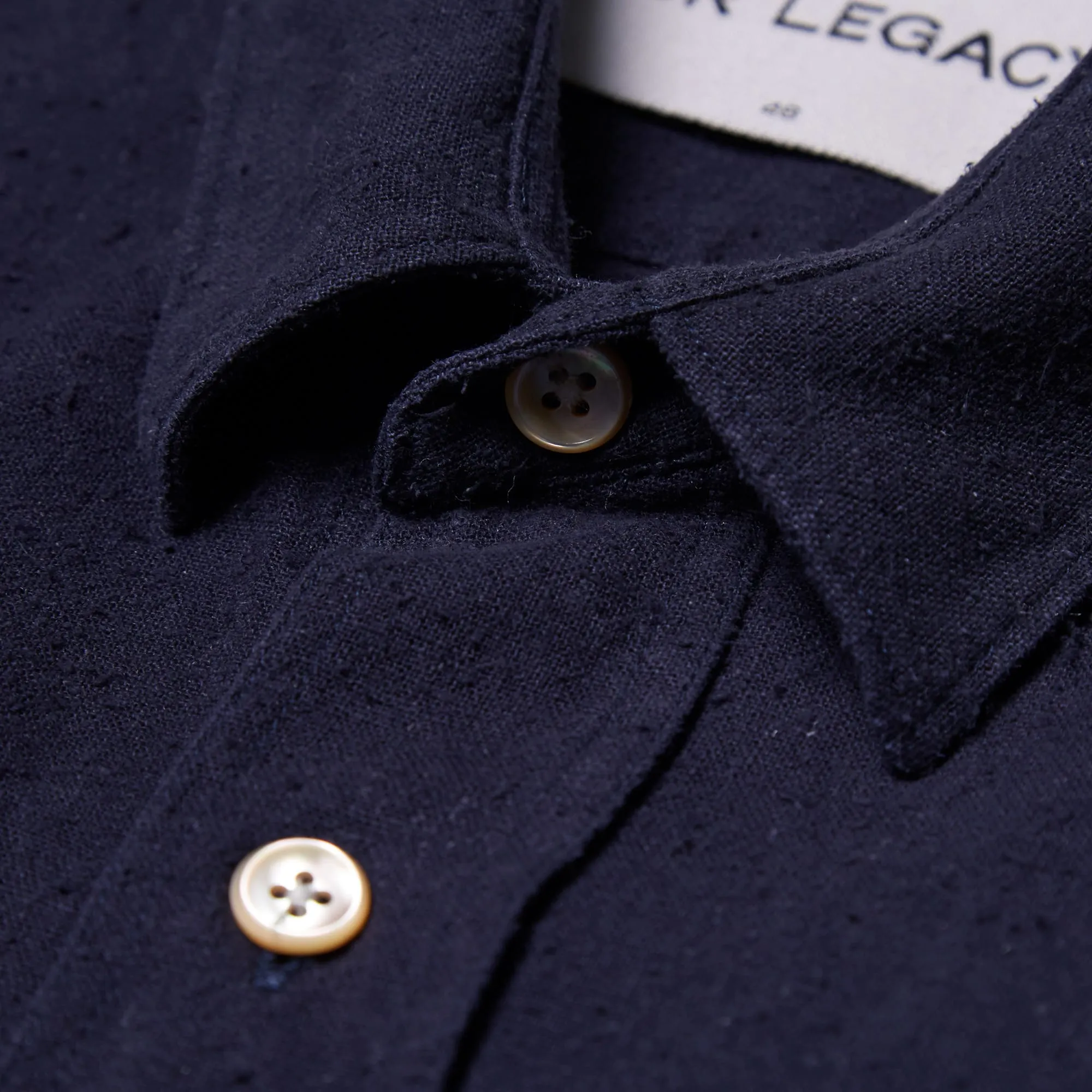 Our Legacy Classic Short Sleeve ShirtDark Navy Silk