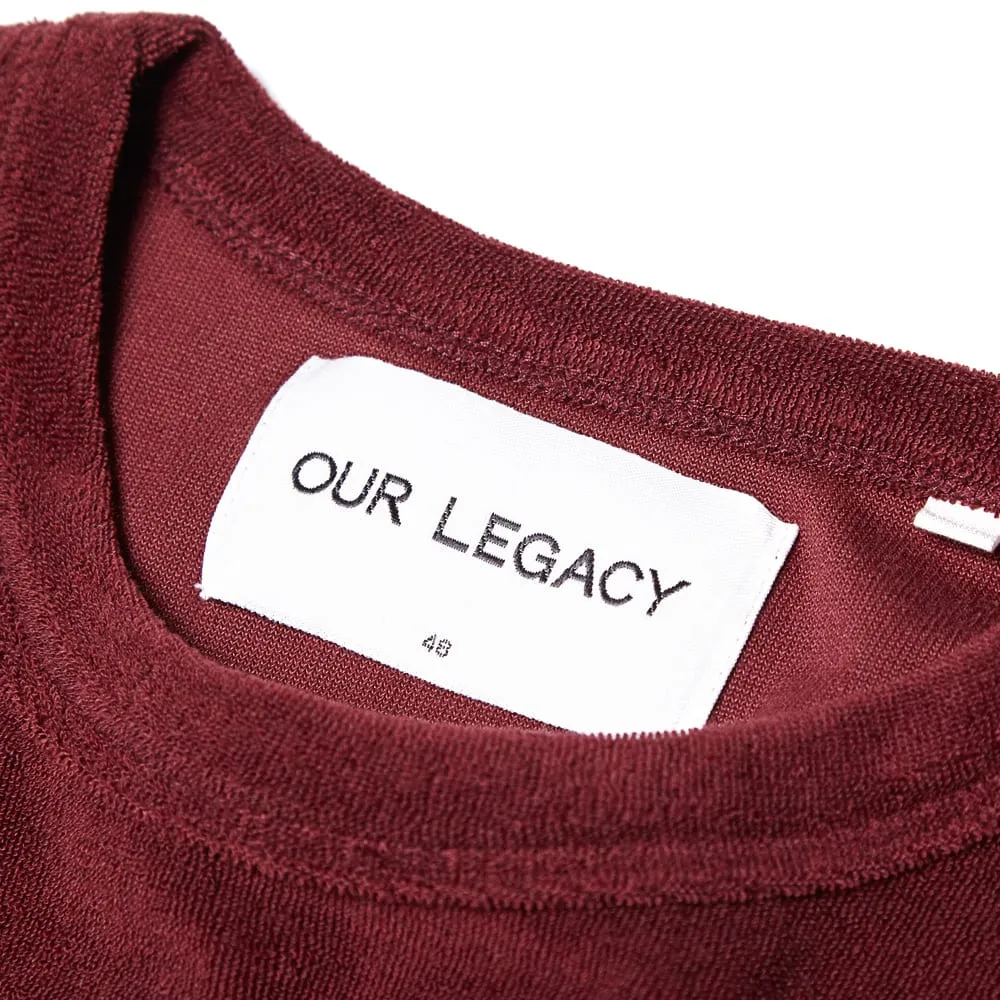 Our Legacy Long Sleeve TeeWashed Red Plain Frot