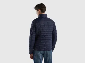 Padded jacket with recycled wadding - Dark Blue | Benetton