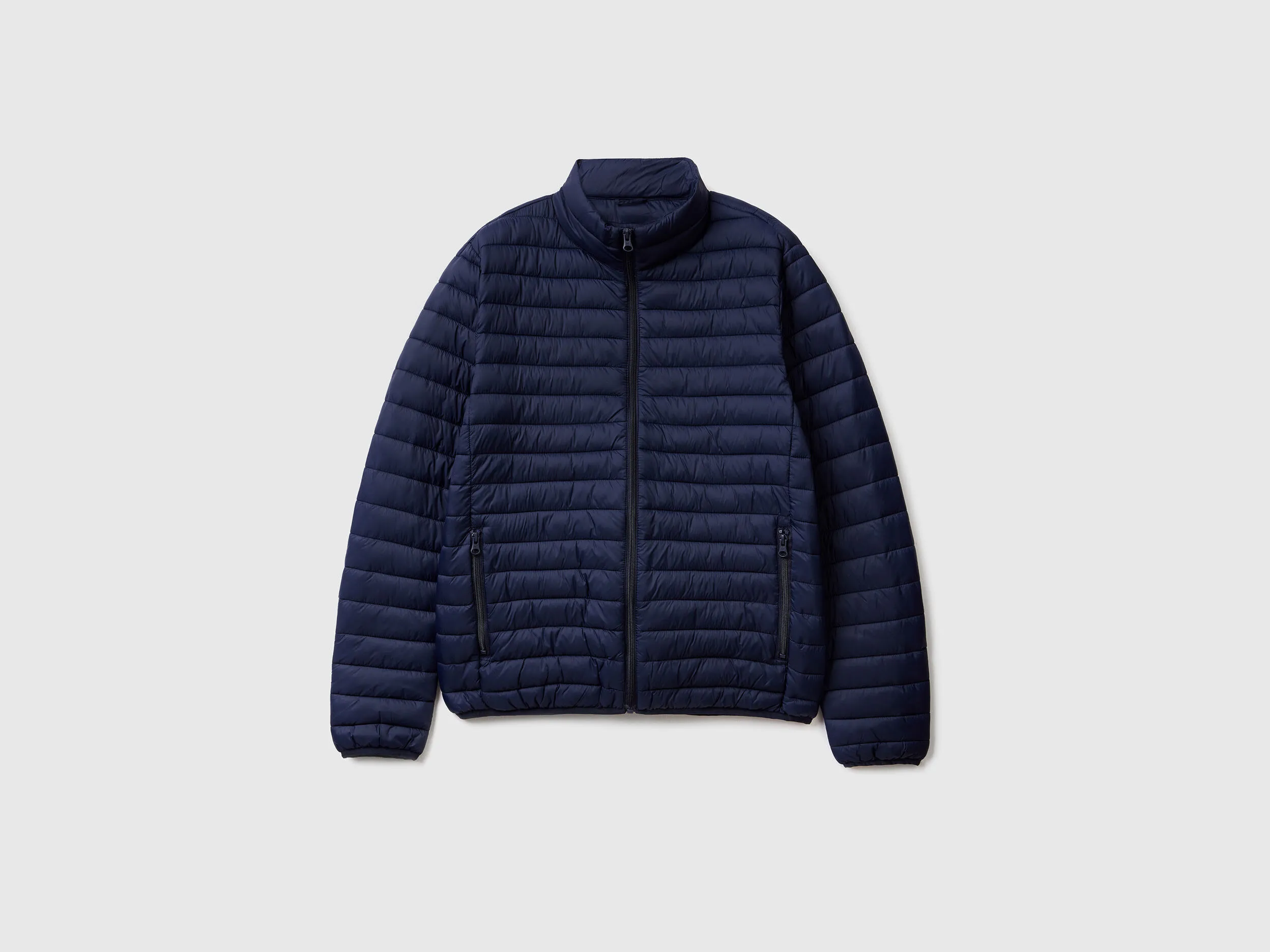 Padded jacket with recycled wadding - Dark Blue | Benetton