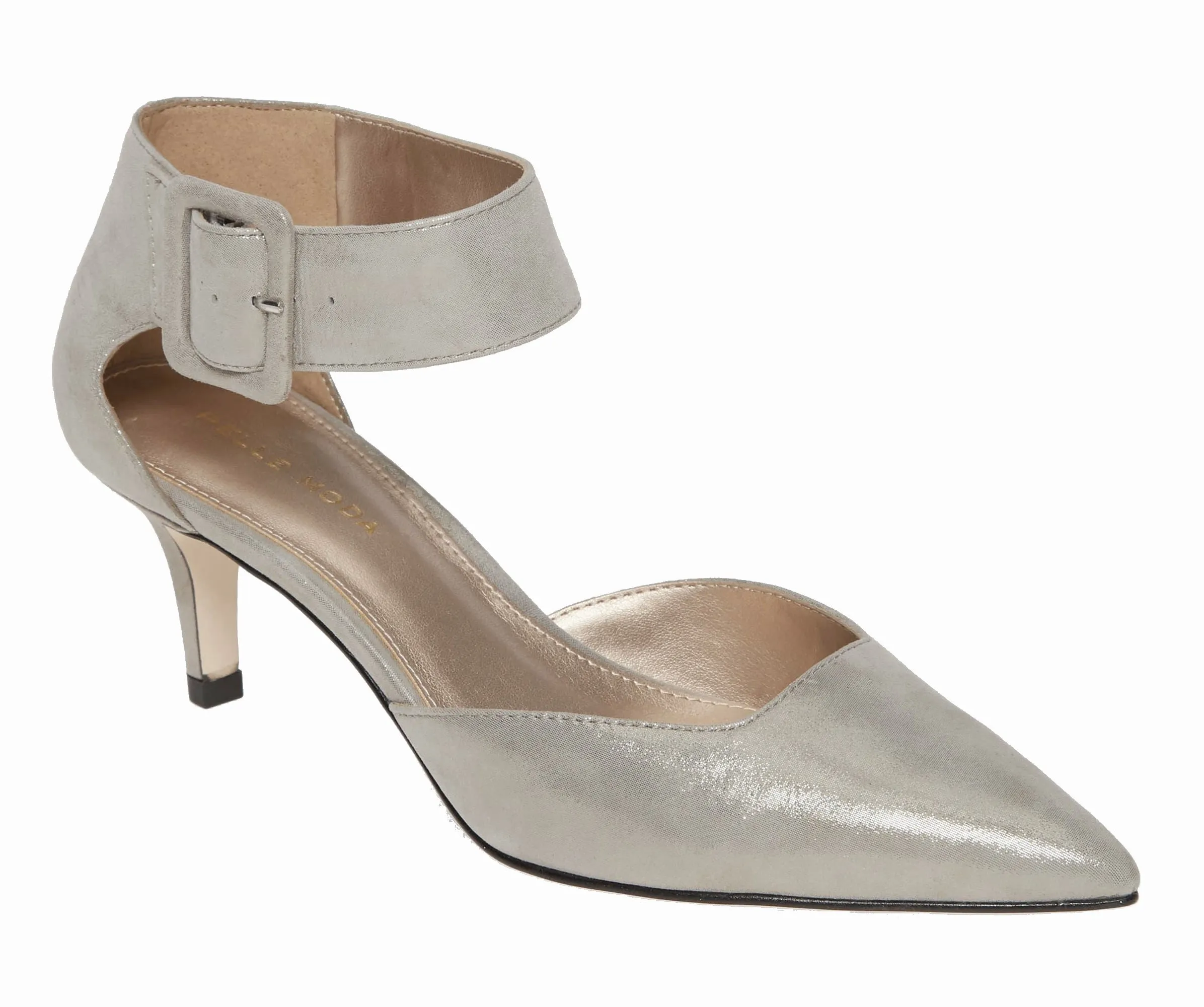 Pelle Moda Kenley Pewter Shimmer Suede