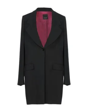 Pinko Women Overcoat Black 12 UK