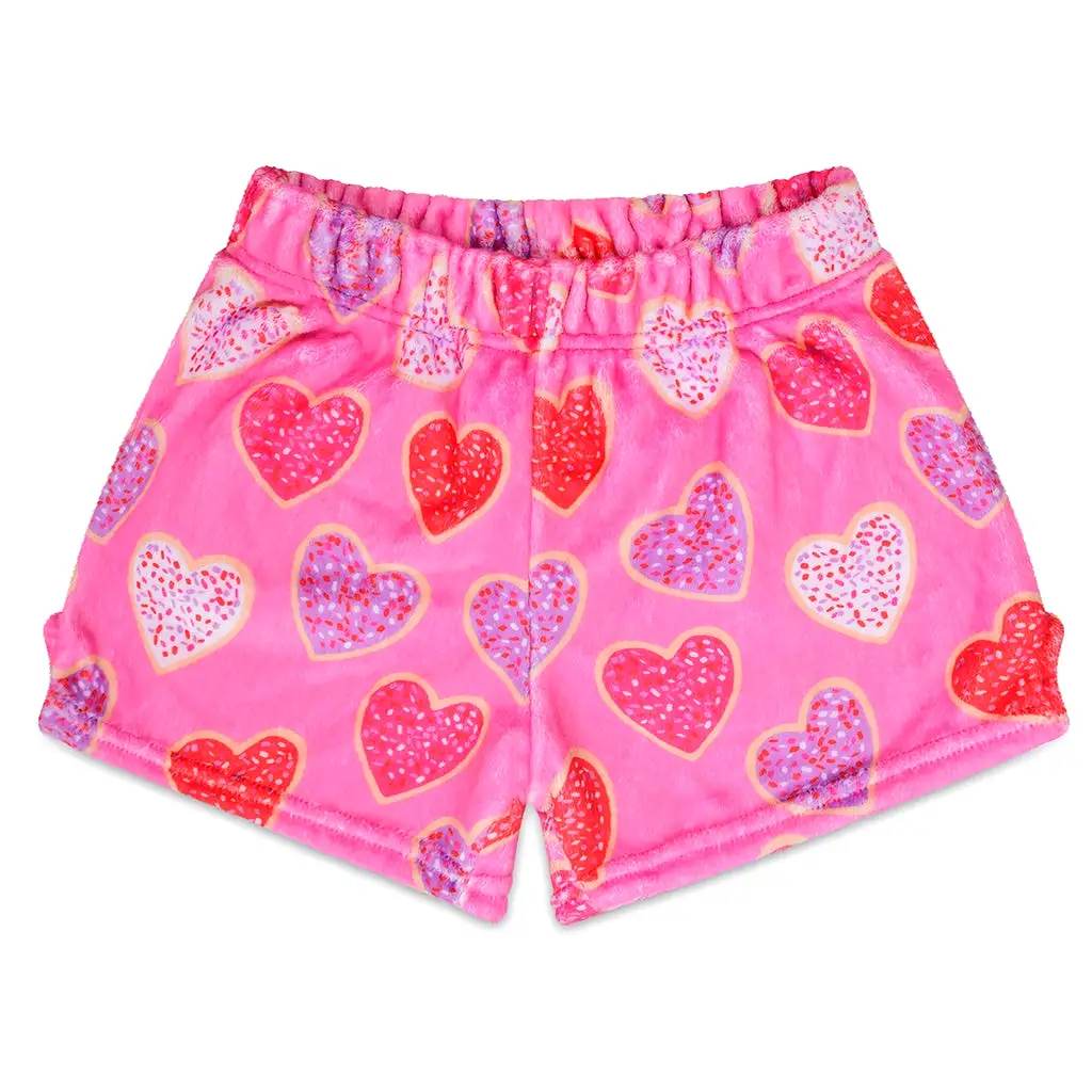 Plush Shorts - Heart Cookies