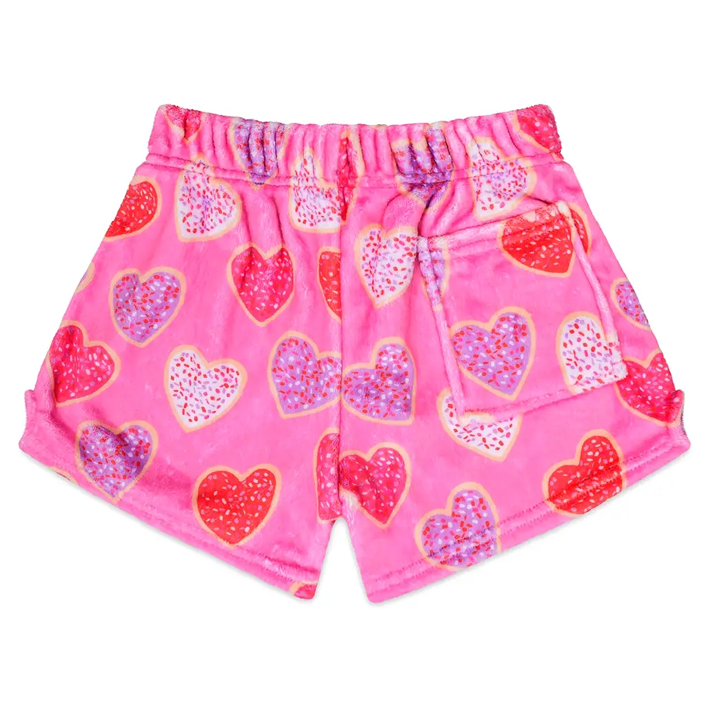 Plush Shorts - Heart Cookies