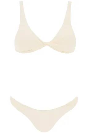 ribbed lycra bikini set with 243WBB98PA16 MILK