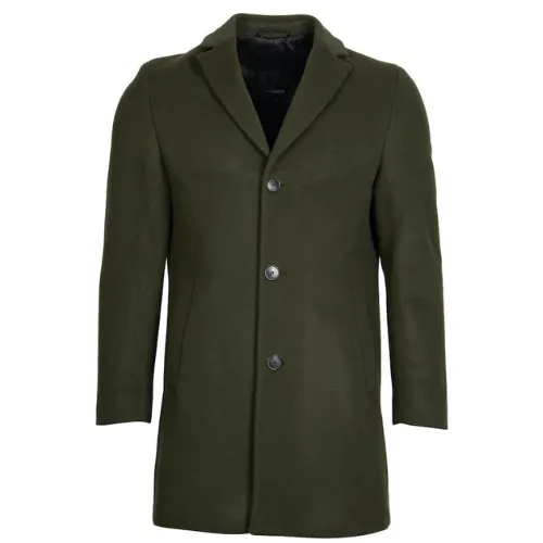 ROY ROBSON Wool And Cashmere Green Overcoat | Menswear Online