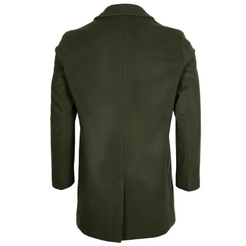 ROY ROBSON Wool And Cashmere Green Overcoat | Menswear Online